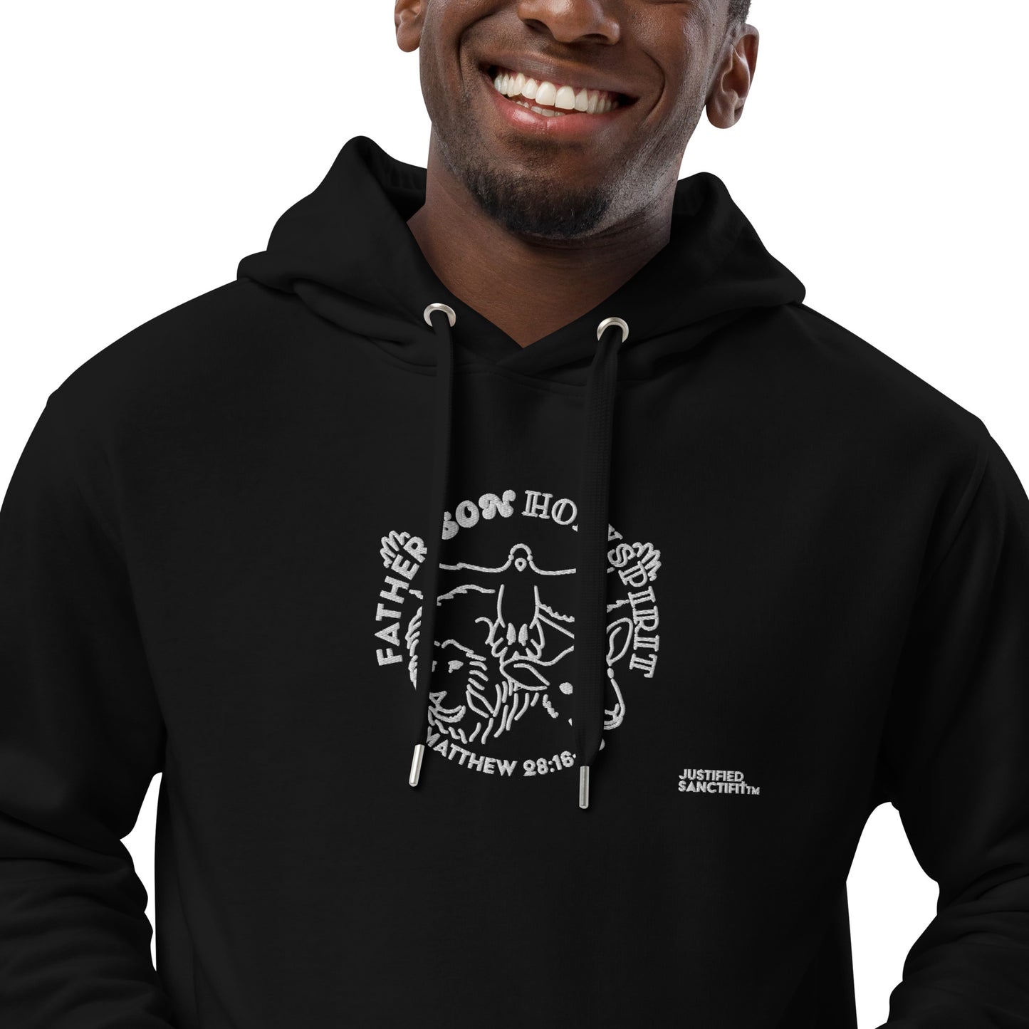 Holy T Embroidered Premium eco hoodie